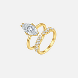 Bagues "Marquise" double