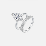 Bagues "Marquise" double