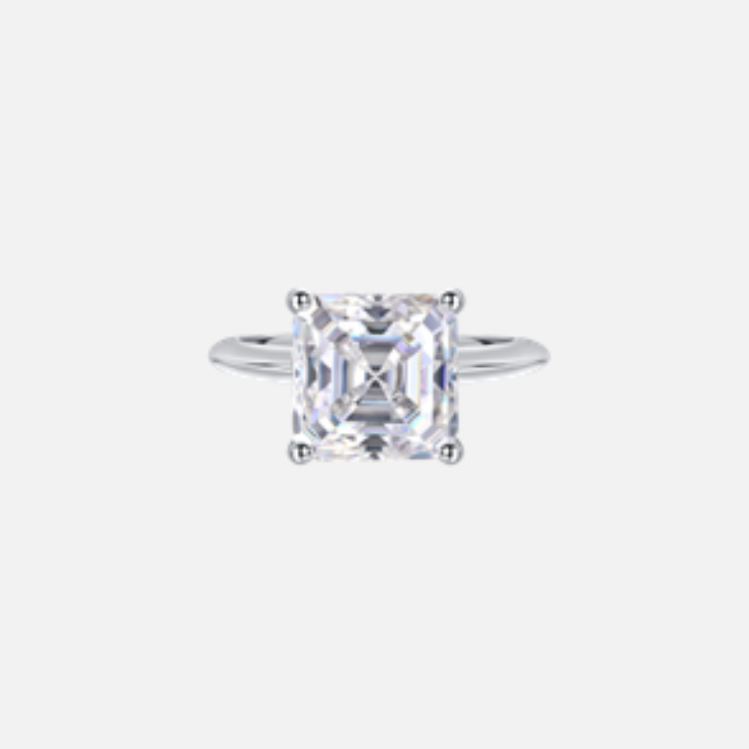 Bague "Princess" Asscher solitaire 5,5cts