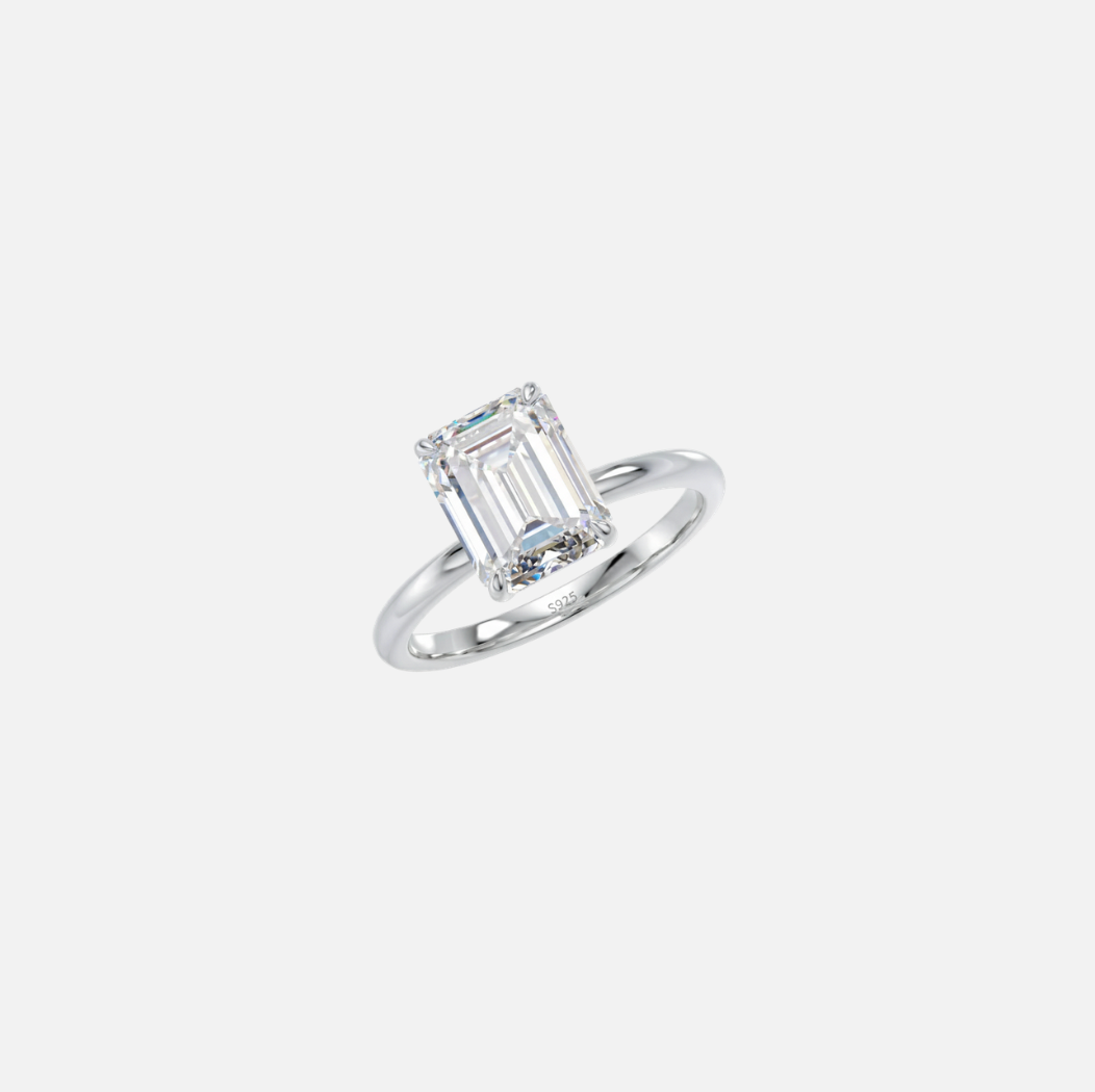 Bague "Boni Emeraude" solitaire