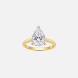 "Rosa Pear" solitaire ring
