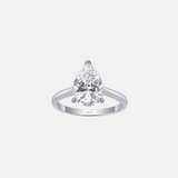 "Rosa Pear" solitaire ring