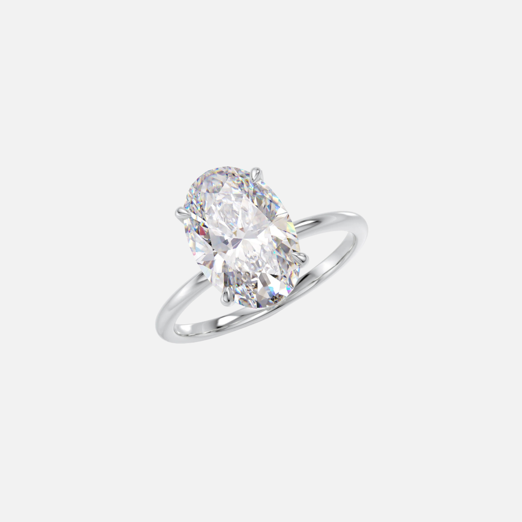 Bague "Louise" solitaire oval 4cts