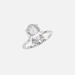 "Louise" oval solitaire ring, 4 carats