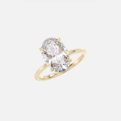 "Louise" oval solitaire ring, 4 carats