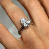 "Rosa Pear" solitaire ring