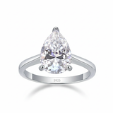 "Rosa Pear" solitaire ring