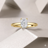 Bague "Emeraude" solitaire