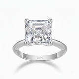 Bague "Princess" Asscher solitaire 5,5cts