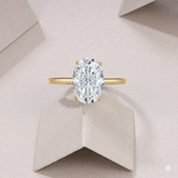 Oval Solitaire Ring "Mirage"