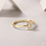 Bague "Emeraude" solitaire
