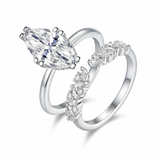 Bagues "Marquise" double