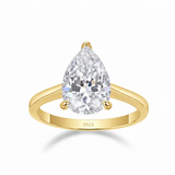 "Rosa Pear" solitaire ring