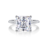Bague "Princess" Asscher solitaire 5,5cts