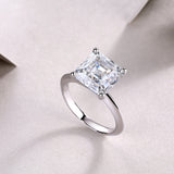 Bague "Princess" Asscher solitaire 5,5cts
