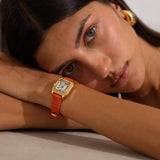CĒ.03 - Cuir Croco Orange