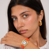 CĒ.03 - Cuir Croco Orange